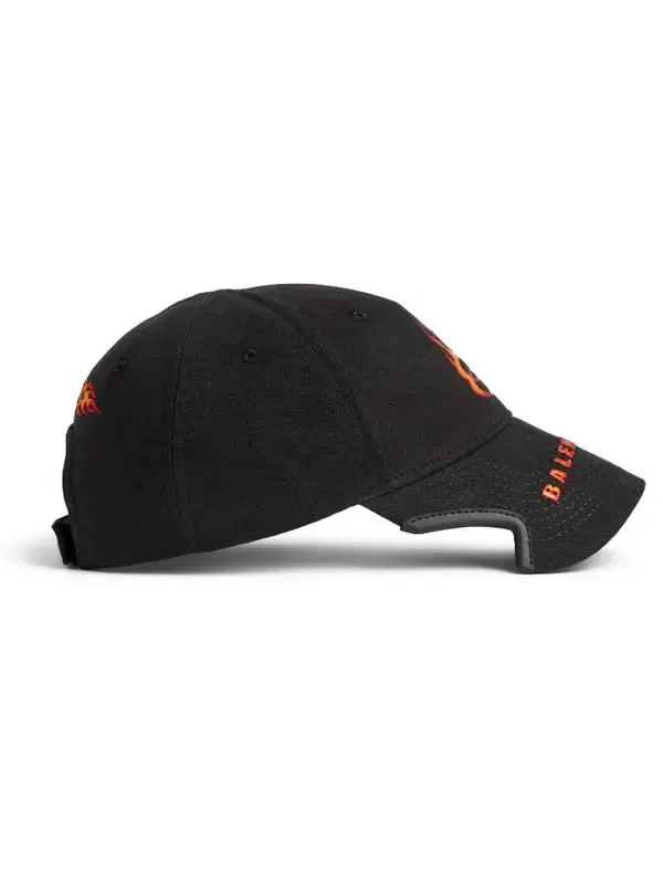Бейсболка burning unity cap 'black orange' Balenciaga — изображение 4 из 4, черный/оранжевый