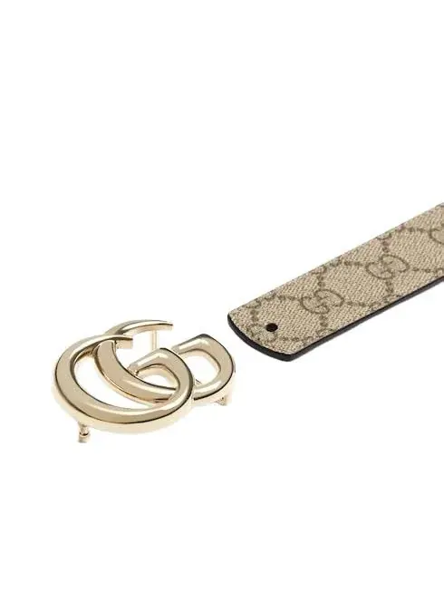 (WMNS) Двусторонний ремень Gucci 26 GG Marmont — изображение 3 из 7, бежевый