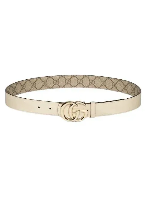 (WMNS) Двусторонний ремень Gucci 26 GG Marmont — изображение 4 из 7, бежевый