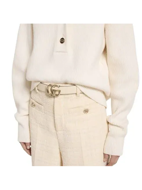 (WMNS) Двусторонний ремень Gucci 26 GG Marmont — изображение 6 из 7, бежевый