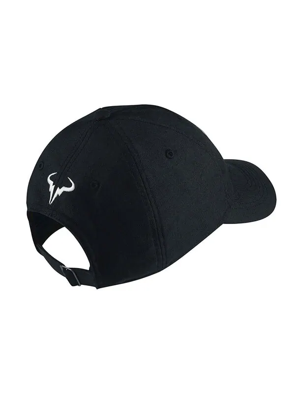 Кепка NikeCourt AeroBill Rafa Heritage86 Tennis Hat 'Black' — изображение 2 из 2, черный/белый