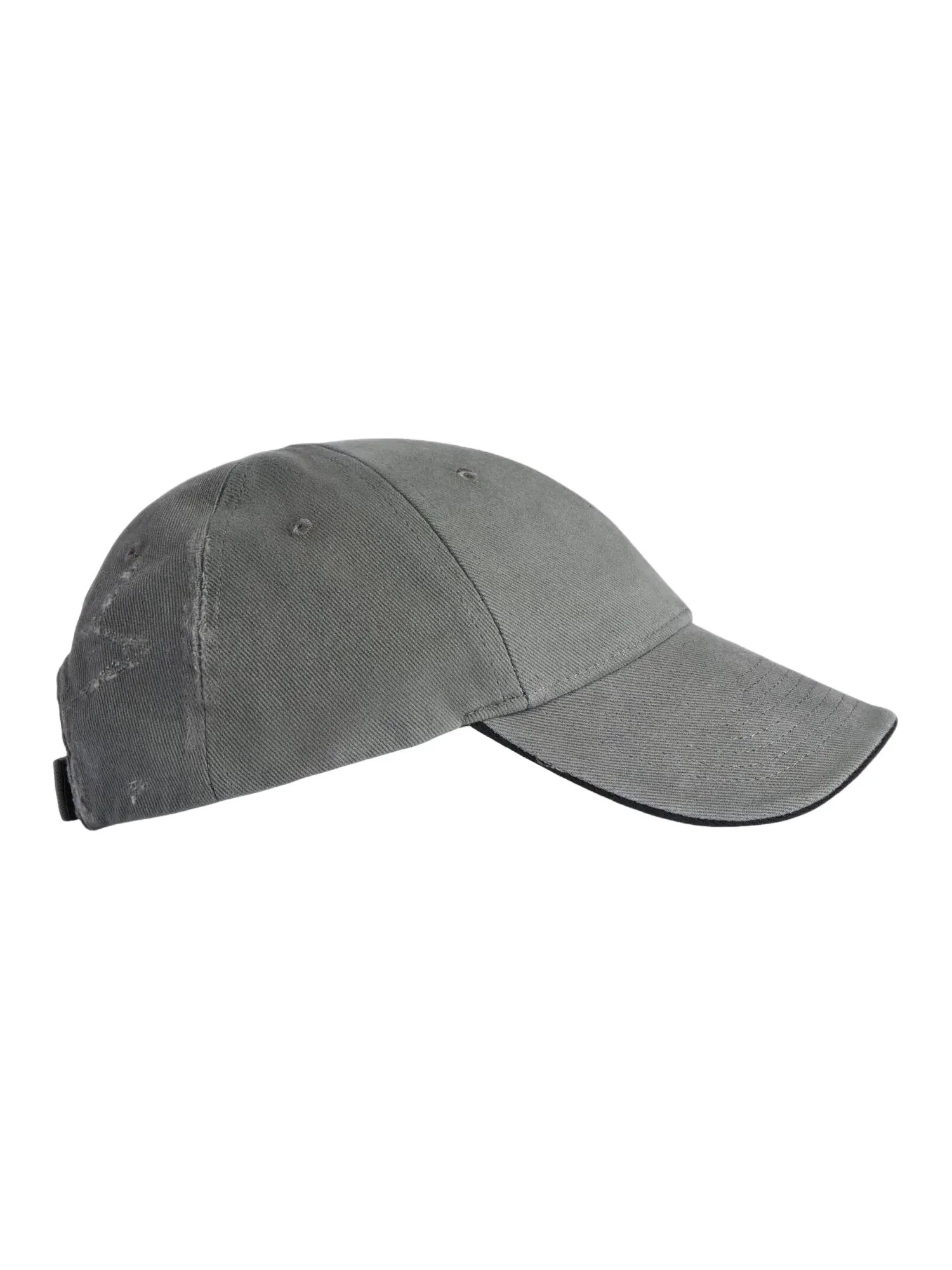 Кепка Balenciaga Tilted Typo Cap 'Dark Heather Grey' 854036410B21441 — изображение 3 из 4, серый