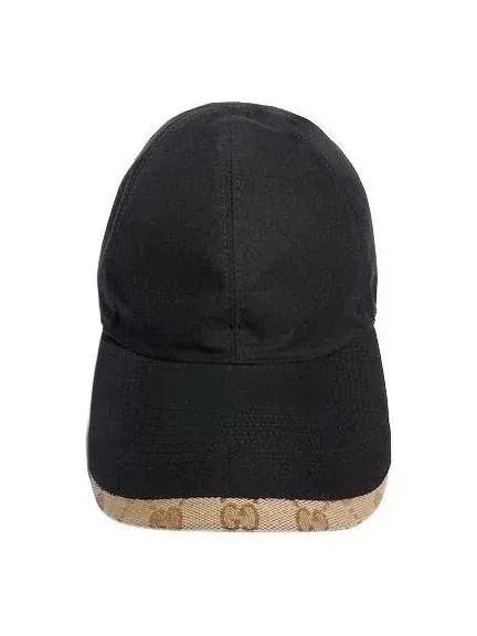 Мужская кепка хлопковая Gucci Cotton Canvas Baseball Hat — изображение 1 из 4, черный