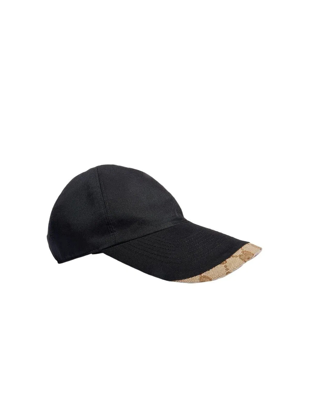 Мужская кепка хлопковая Gucci Cotton Canvas Baseball Hat — изображение 2 из 4, черный