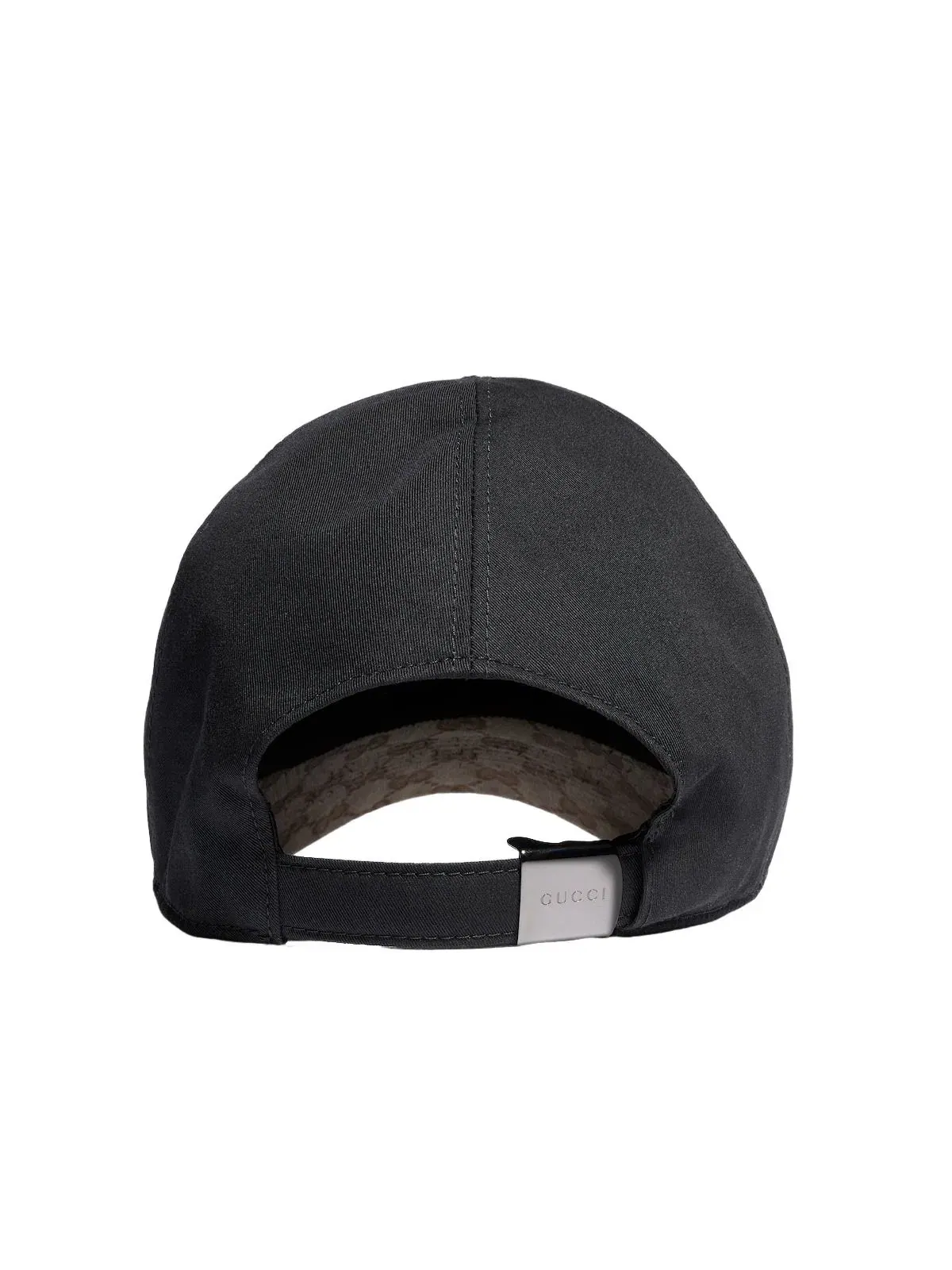 Мужская кепка хлопковая Gucci Cotton Canvas Baseball Hat — изображение 3 из 4, черный