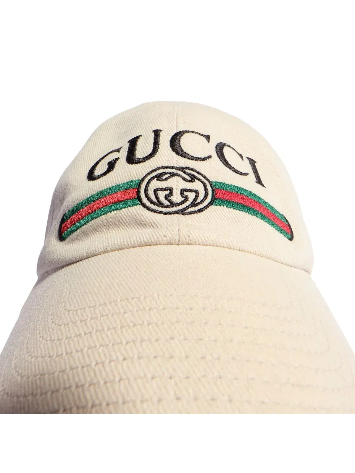 Мужская кепка хлопковая с вышивкой Gucci — изображение 3 из 5, белый