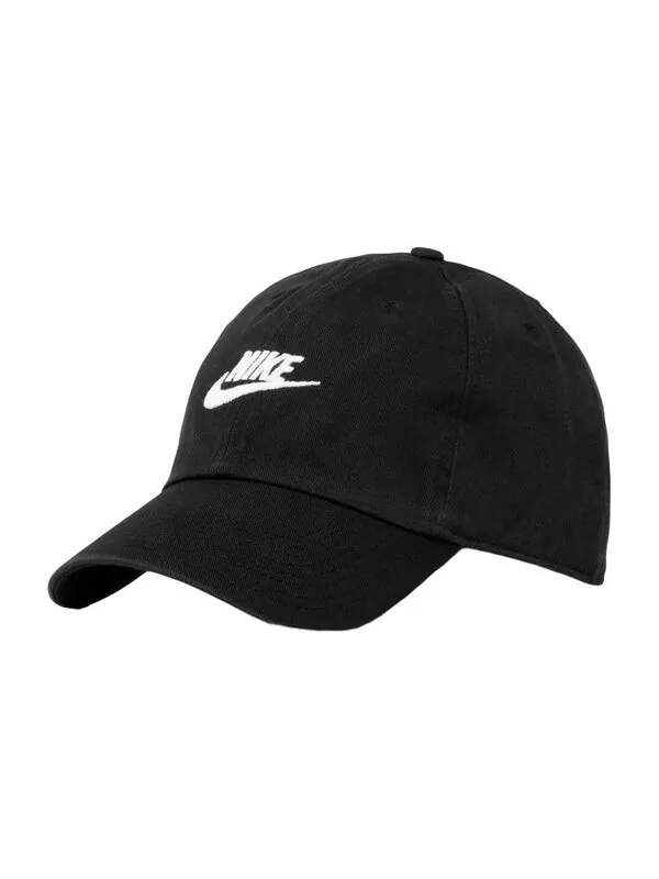 Кепка Nike Heritage 86 Futura Washed Cap 'Black' — изображение 2 из 3, черный/белый