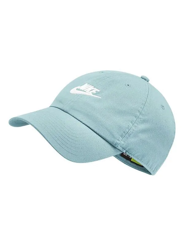 Кепка Nike Sportswear Heritage86 Futura Washed Cap 'Light Dew White' — изображение 1 из 2, светлый/белый