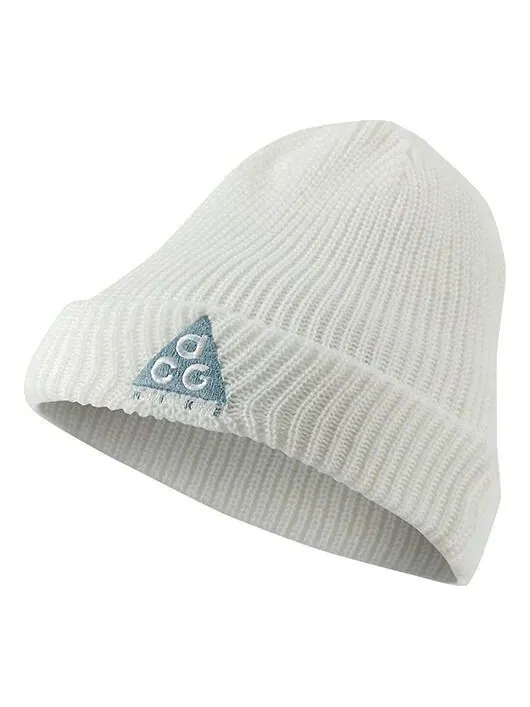 Кепка Nike ACG Triangle logo Woolen Beanie 'White Aviator Grey' — изображение 1 из 2, белый/серый