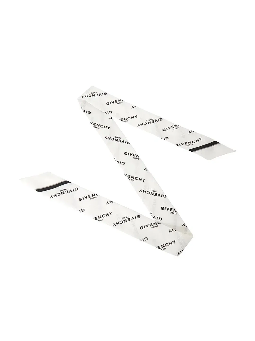 Женский шейный платок из шелка Givenchy Shadow Bicolor Bandeau — изображение 4 из 4, белый