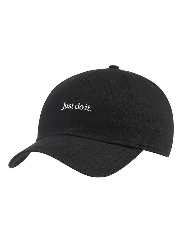 Кепка Nike Just Do It Logo Cap 'Black White' — изображение 1 из 4, черный/белый