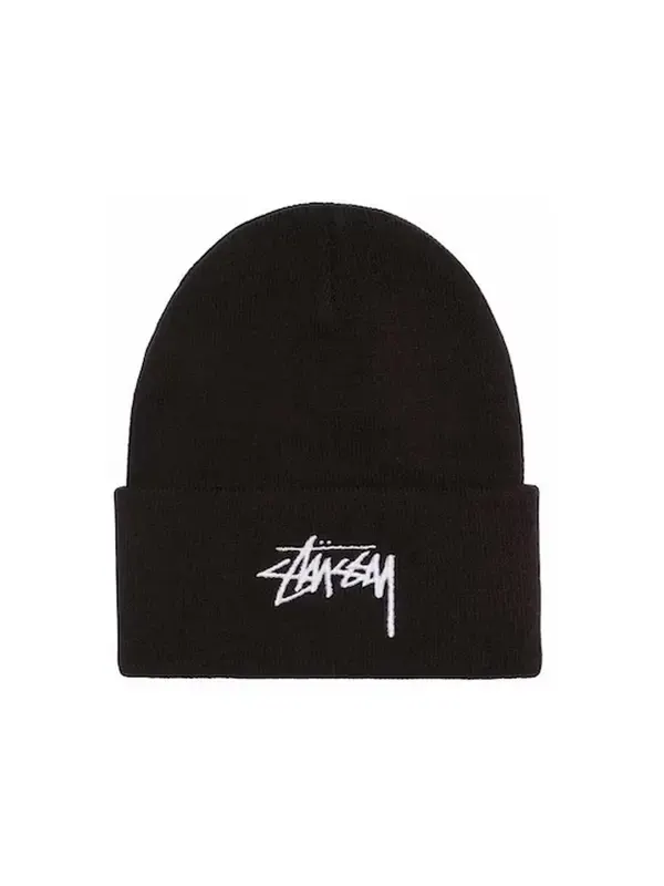 Кепка Nike x Stssy Cuff Beanie 'Black' — изображение 1 из 3, черный/белый