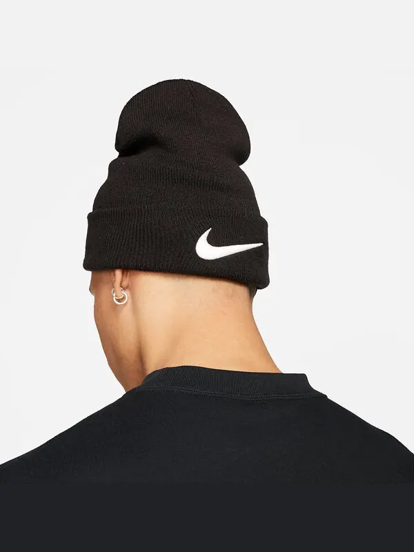 Кепка Nike x Stssy Cuff Beanie 'Black' — изображение 2 из 3, черный/белый