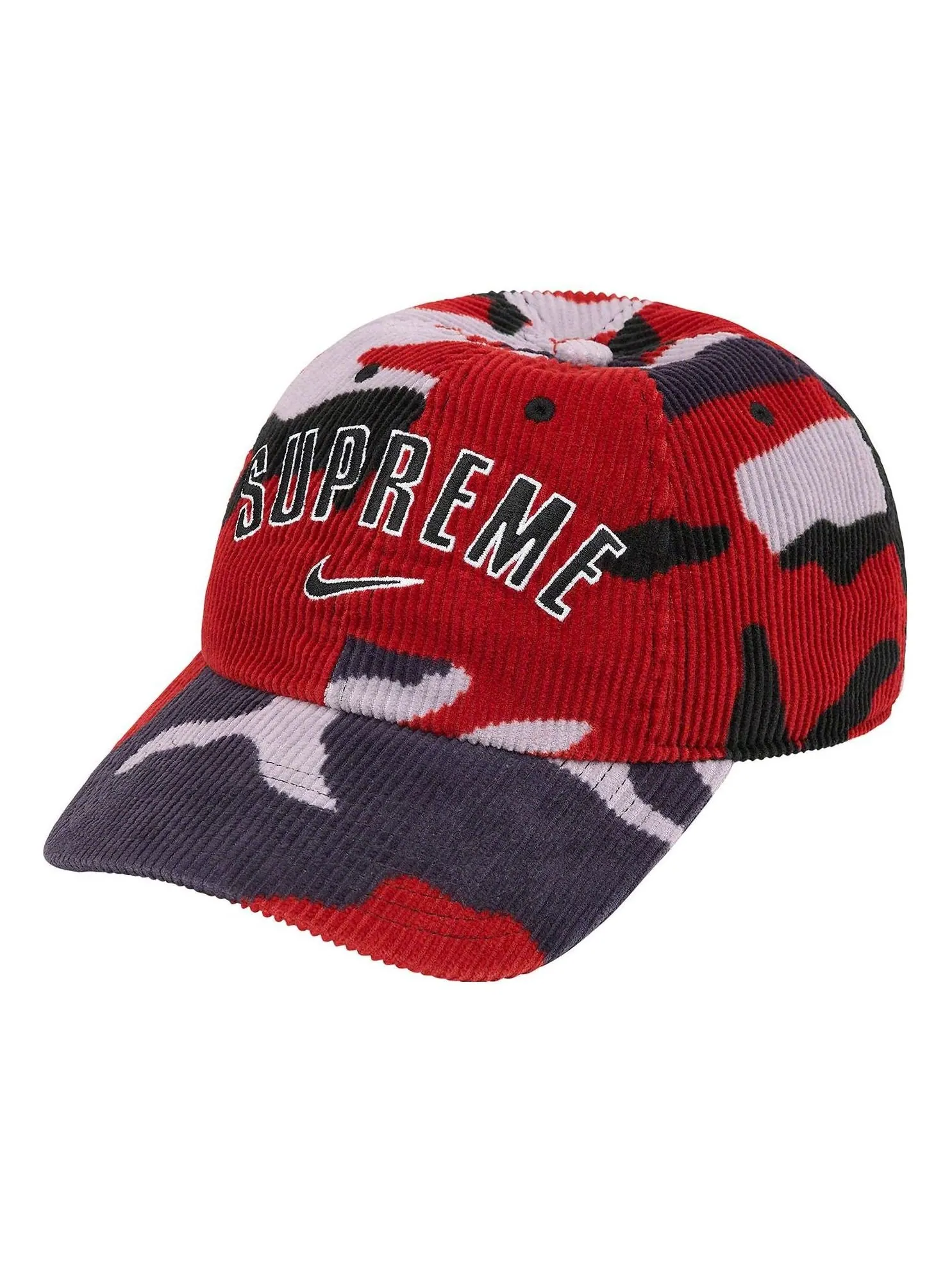 Бейсболка Supreme x Nike Arc Corduroy 6-Panel Cap 'Red Camo' — изображение 1 из 2, красный