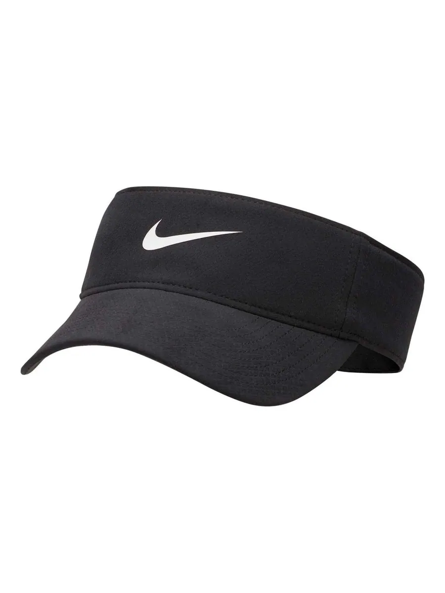 Бейсболка Nike Dri-FIT Ace Swoosh Featherlight Visor 'Black White' — изображение 1 из 2, черный