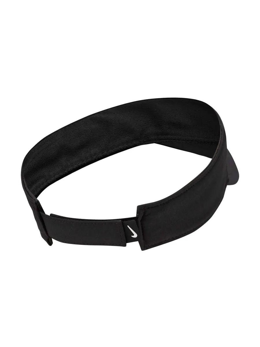 Бейсболка Nike Dri-FIT Ace Swoosh Featherlight Visor 'Black White' — изображение 2 из 2, черный