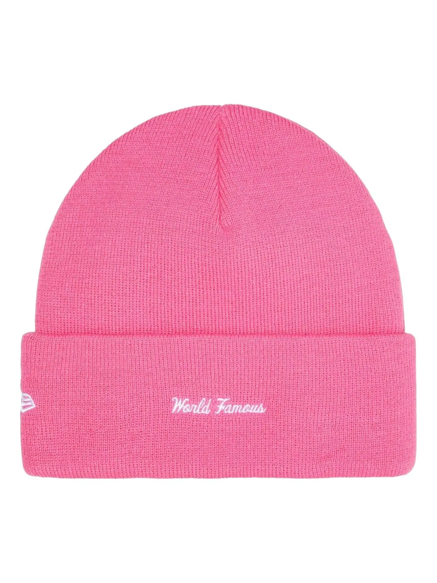 Шапка Supreme FW25 New Era Bo Logo Beanie 'Magenta' — изображение 2 из 2, маджента