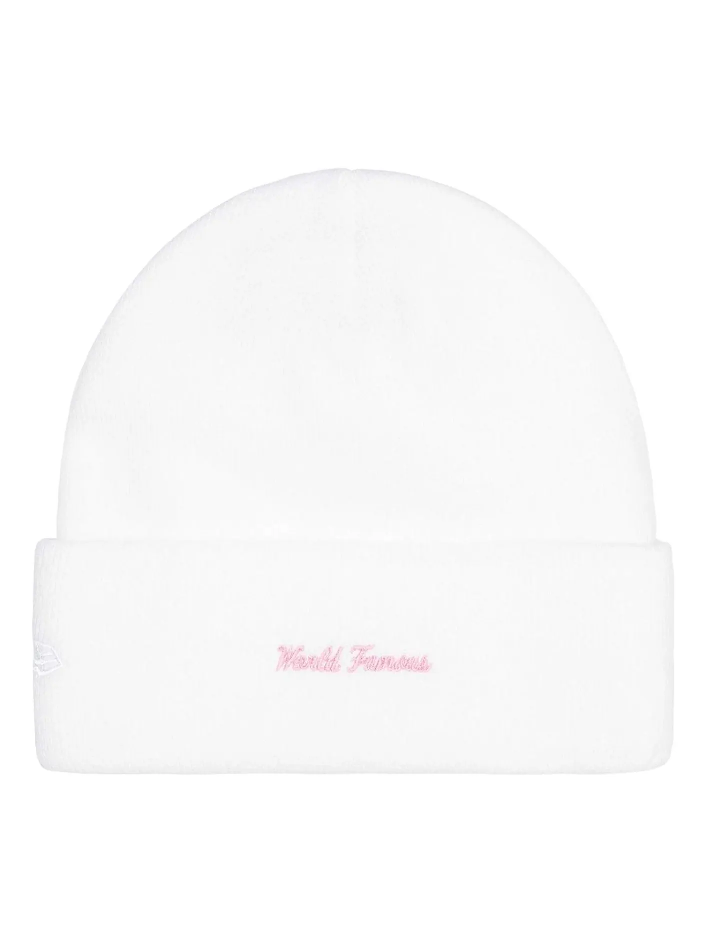 Шапка Supreme FW25 New Era Bo Logo Beanie 'White' — изображение 2 из 2, белый