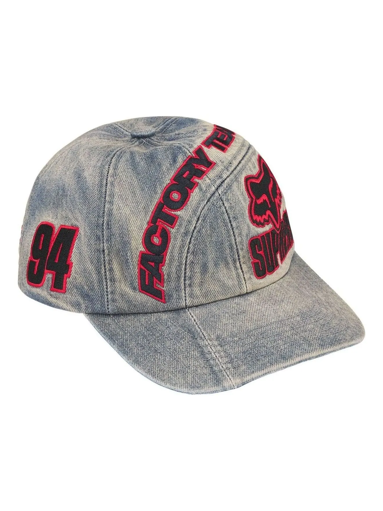 Supreme x Fox Racing 6-Panel 'Denim' — изображение 1 из 3, джинсовый синий