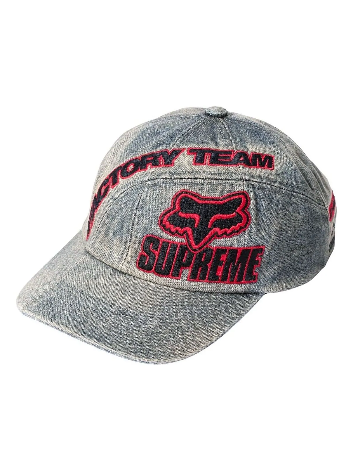Supreme x Fox Racing 6-Panel 'Denim' — изображение 2 из 3, джинсовый синий