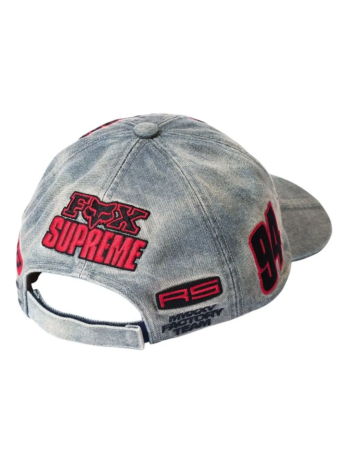 Supreme x Fox Racing 6-Panel 'Denim' — изображение 3 из 3, джинсовый синий