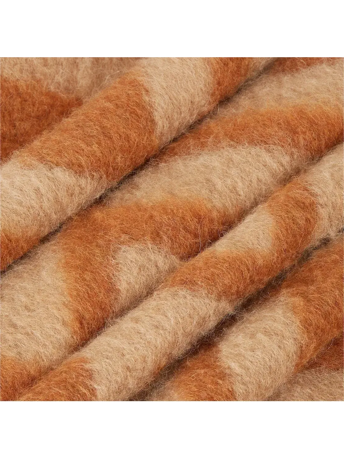 Женский шарф из альпаки и шерсти FF Scarf Fendi — изображение 2 из 4, коричневый