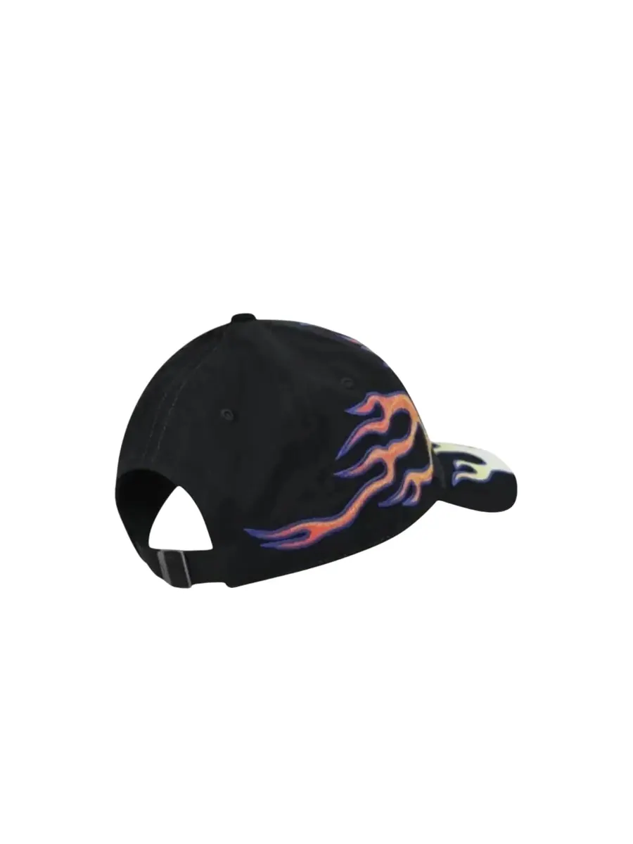 Бейсболка Nike Club Cap Structured OG Flame Cap 'Black Orange' — изображение 2 из 2, черный