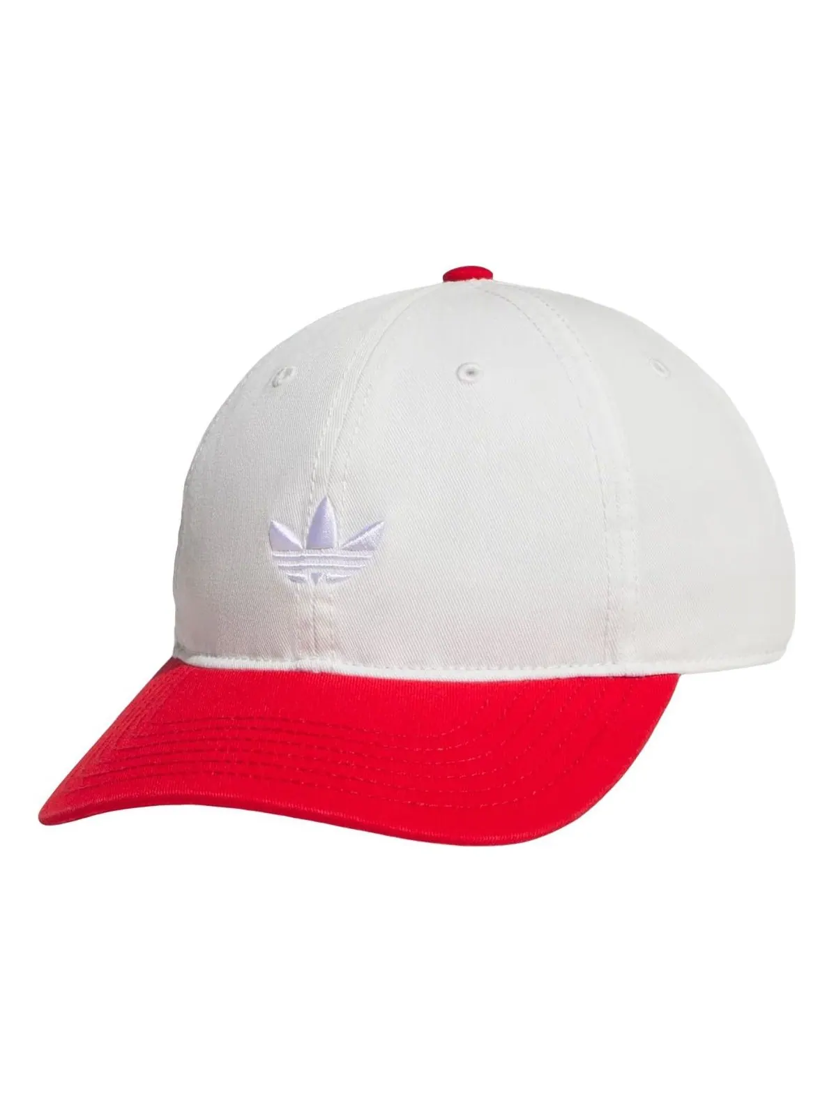 Бейсболка Adidas Relaxed Trefoil Strapback Cap 'Off White Scarlet' — изображение 1 из 2, белый//белый