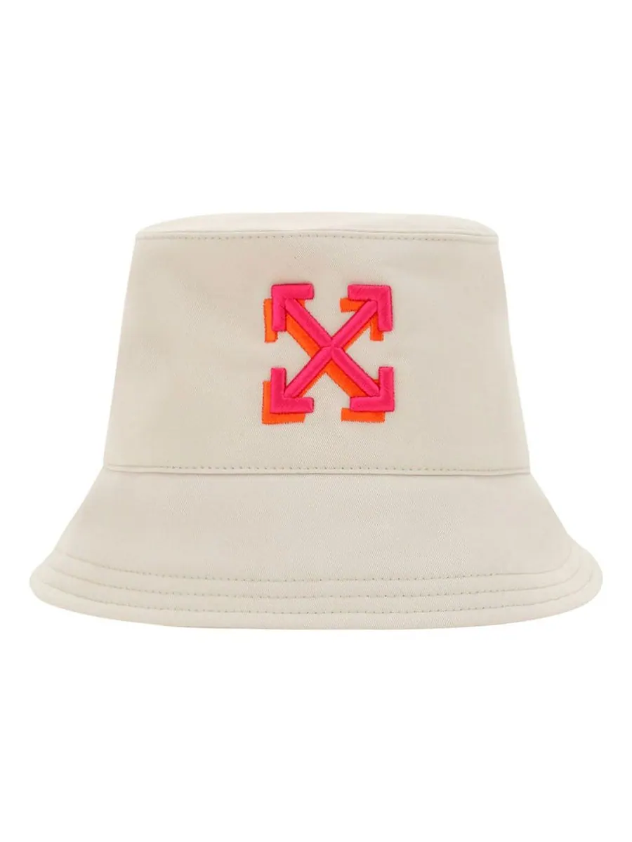 Бейсболка (WMNS) Off-White Arrow Bucket Hat 'Beige Fuchsia' — изображение 1 из 2, бежевый