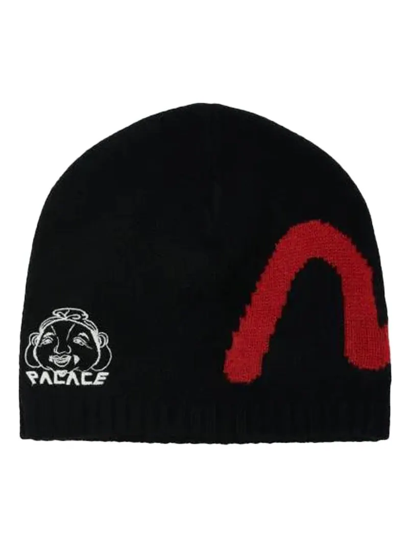 Бейсболка Palace X Evisu Seagull Godhead Beanie 'Black' — изображение 1 из 1, черный