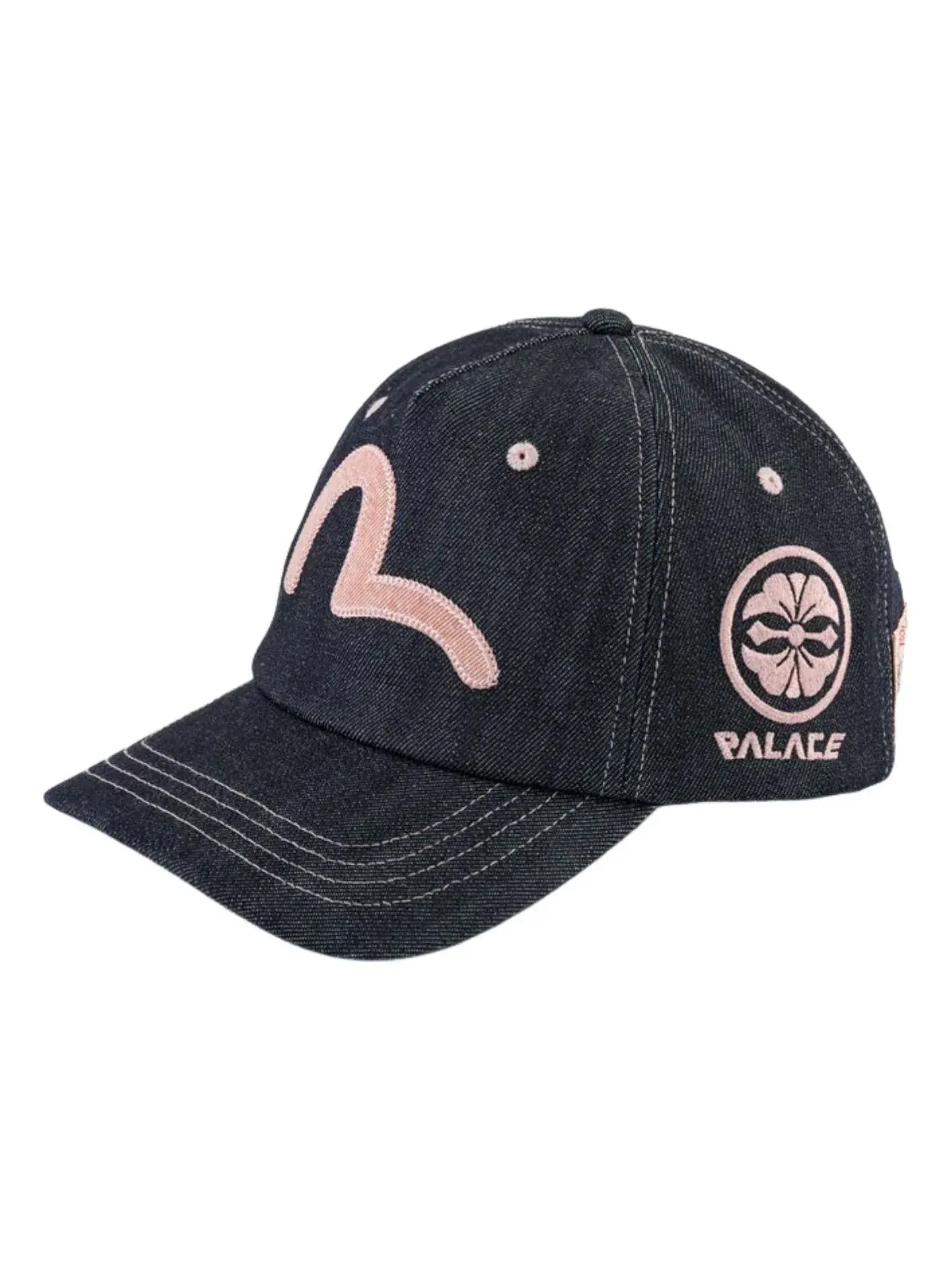 Бейсболка Palace x EVISU Snapback 'Indigo' — изображение 1 из 2, темно-синий