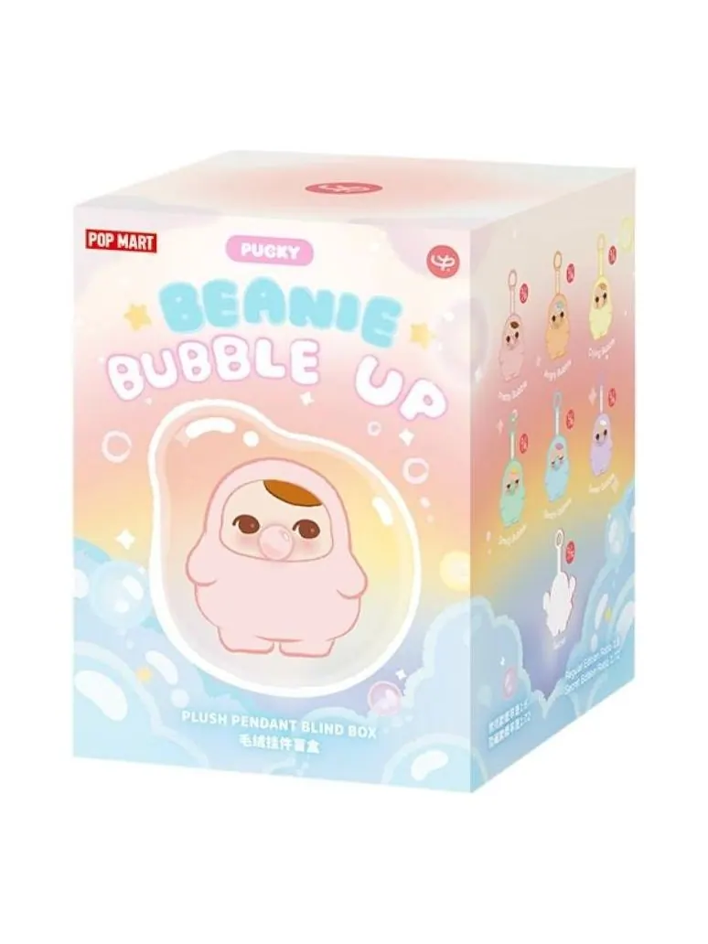 Шапка Pop Mart Pucky Beanie Bubble Up Plush Pendant Sealed Cases (1 Blind Box)