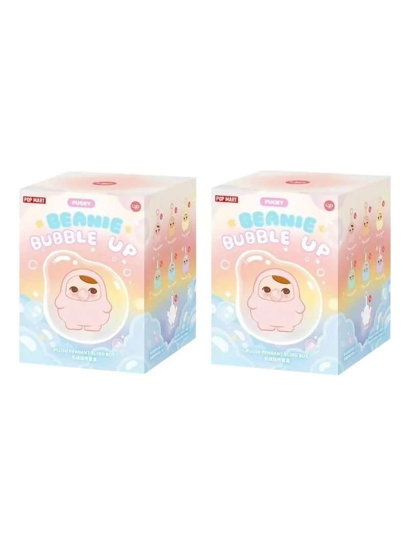 Шапка Pop Mart Pucky Beanie Bubble Up Plush Pendant Sealed Cases (2 Blind Boxes) — изображение 1 из 1, мульти