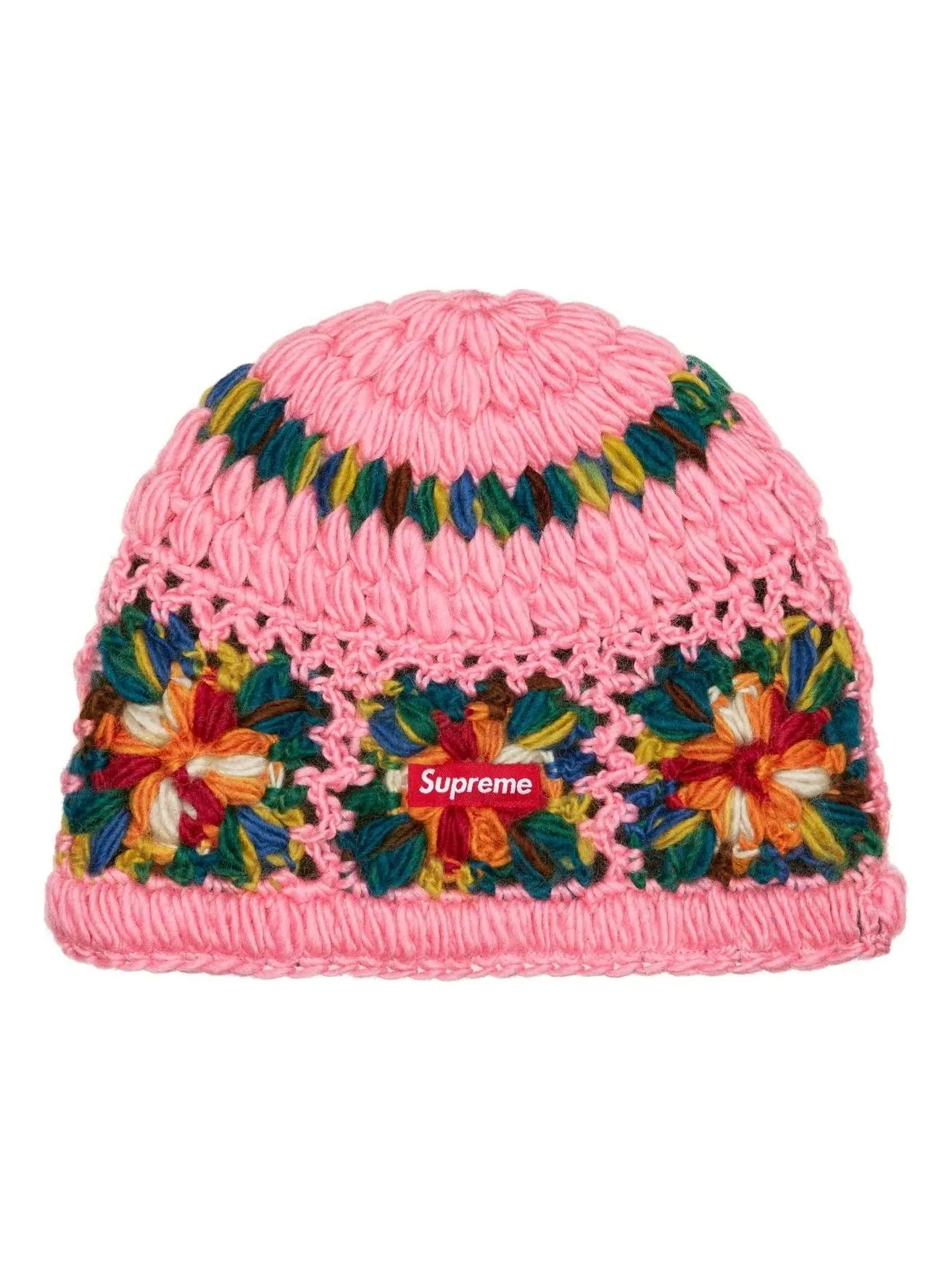Вязаная шапка Supreme — изображение 1 из 1, розовый
