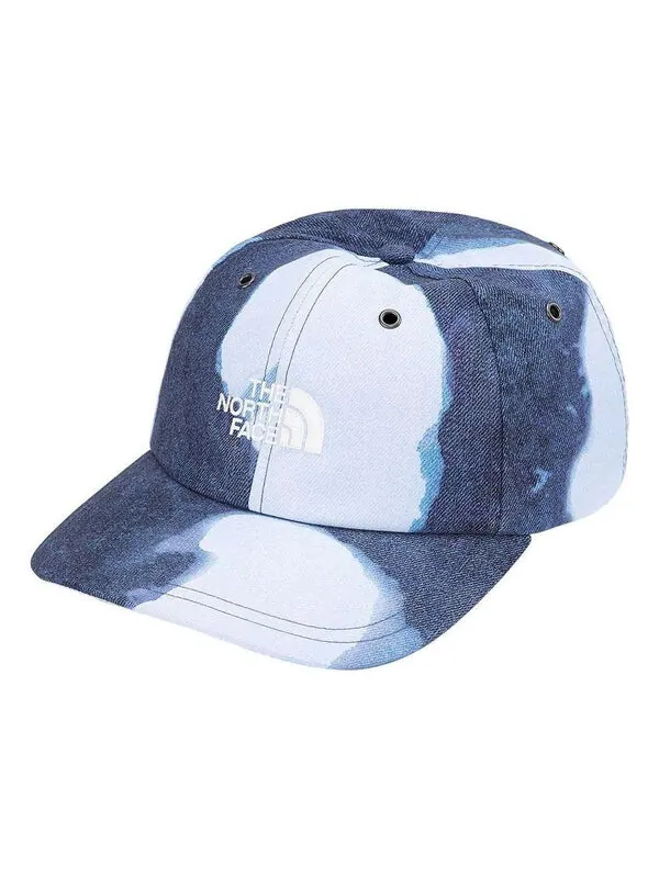 Бейсболка bleache denim printe 6-panel 'blue white' Supreme — изображение 1 из 1, синий/белый