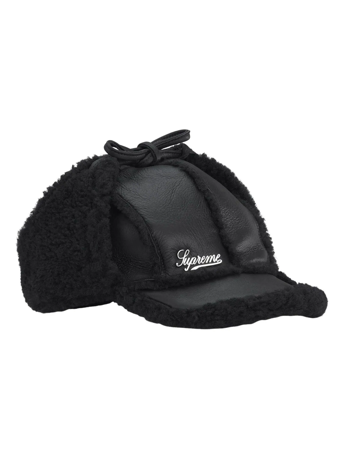 Кепка Supreme FW25 с меховой подкладкой и ушами — изображение 1 из 3, черный