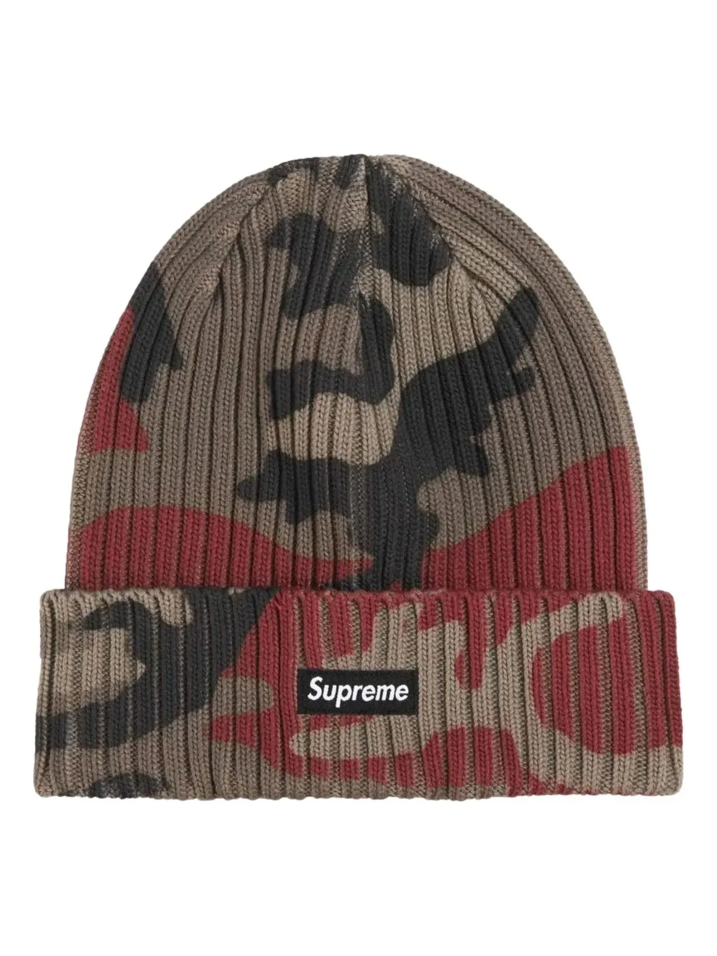 Шапка Supreme SS26 Overdyed Beanie 'Red Camo' — изображение 1 из 1, красный