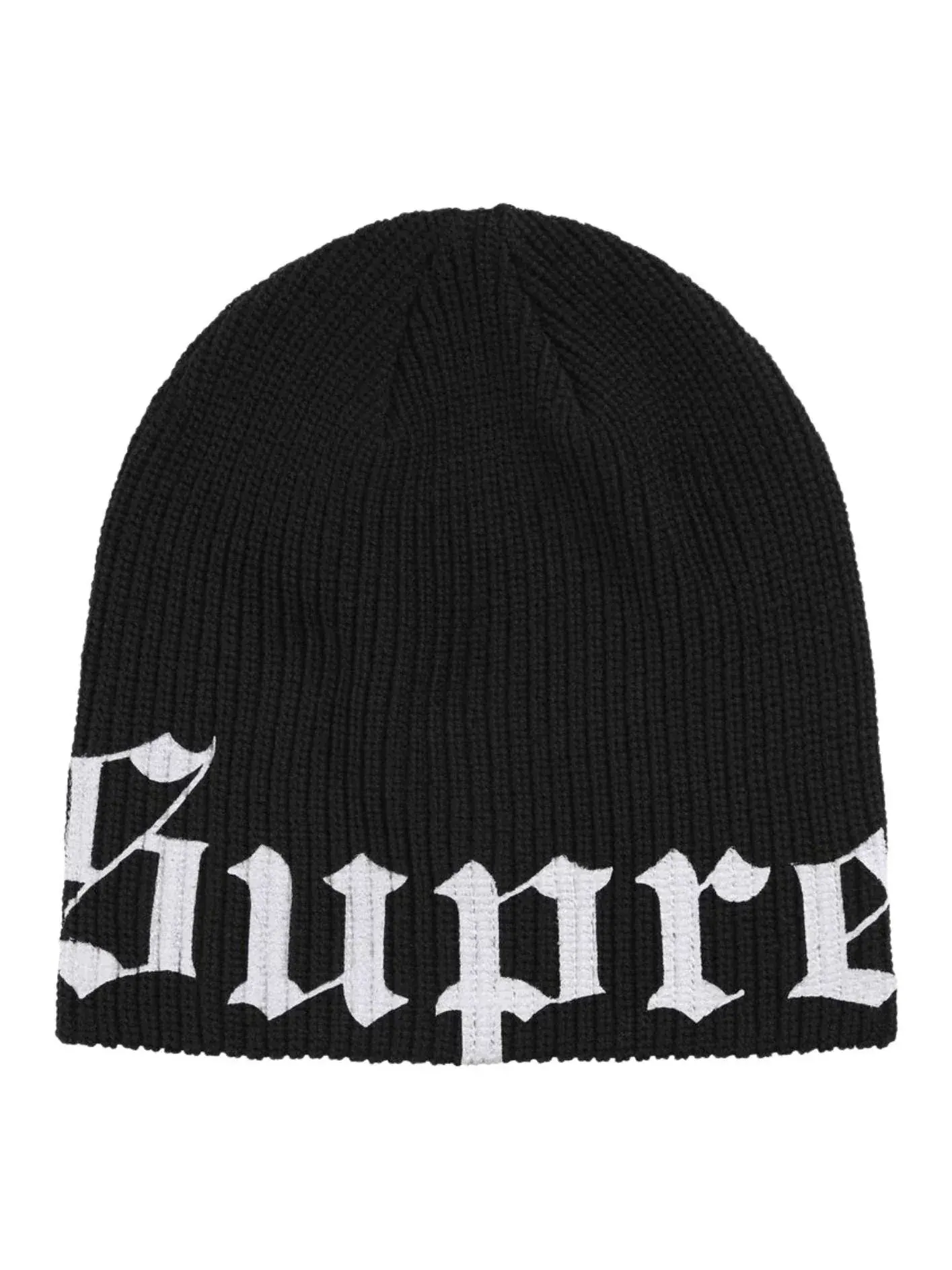 Шапка Supreme SS26 Old English Printed Beanie 'Black' — изображение 1 из 1, черный