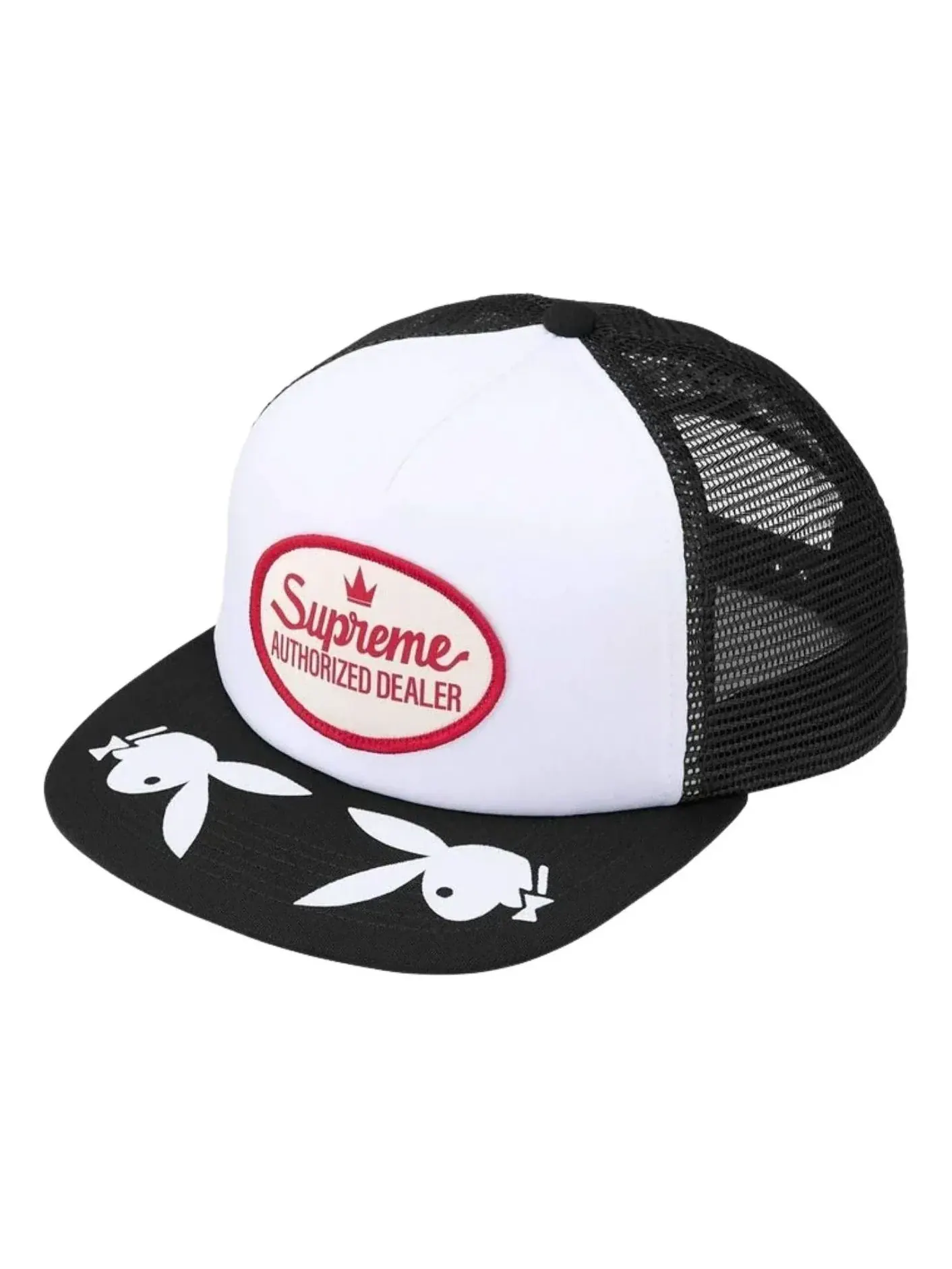 Бейсболка Supreme x Playboy SS26 Mesh Back 5-Panel 'Black' — изображение 1 из 2, черный