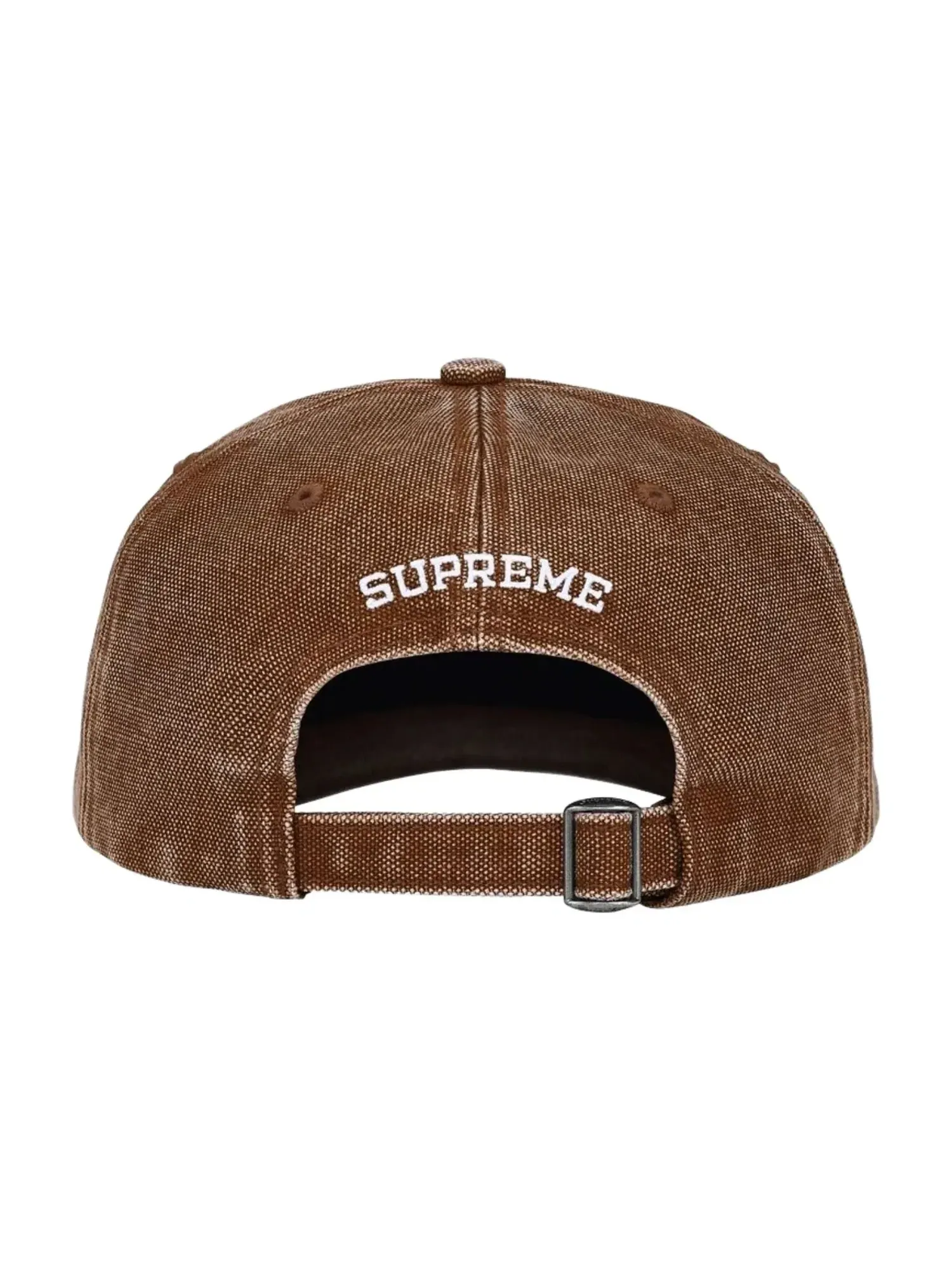 Кепка Supreme SS26 Пигментное покрытие, логотип S, 6-панельная модель, коричневый цвет, SUP-SS26-1019-BRN