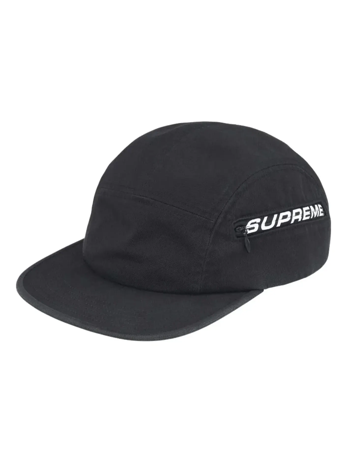 Бейсболка Supreme SS26 Side Zip Camp Cap 'Black' SUP-SS26-1031-BLK — изображение 1 из 2, черный