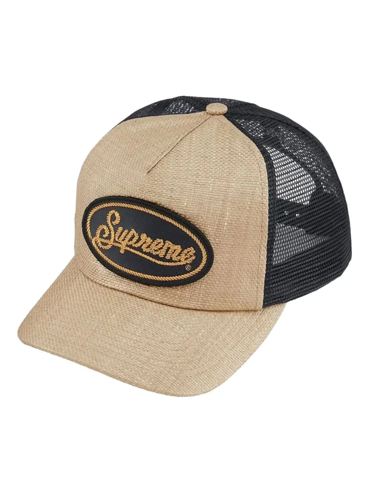 Кепка Supreme SS26 Raffia Mesh Back 5-Panel 'Tan' SUP-SS26-1032-TAN — изображение 1 из 2, бежевый