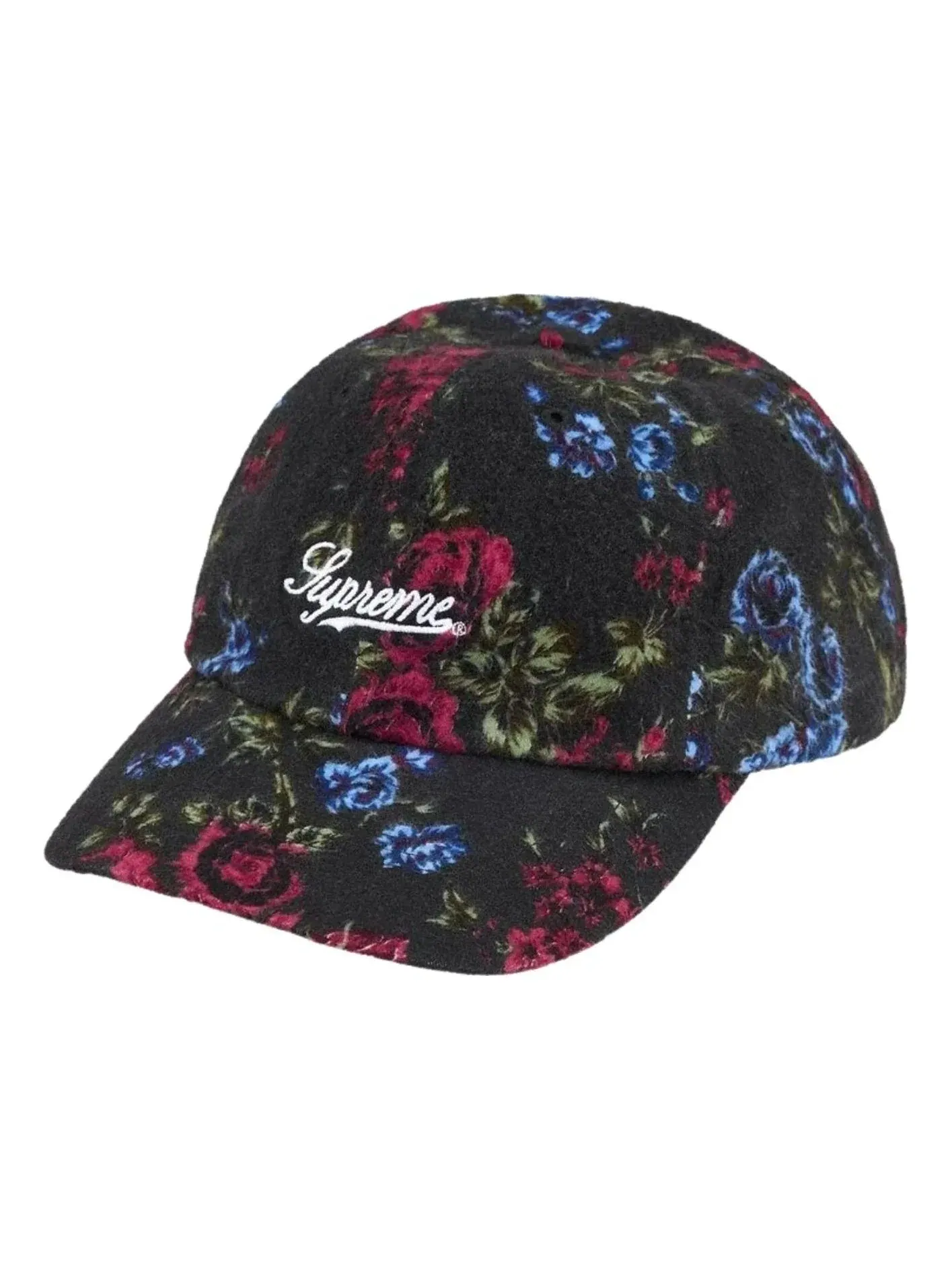 Кепка Supreme SS26 Floral Flannel 6-Panel Cap 'Black' SUP-SS26-1043-BLK — изображение 1 из 2, черный