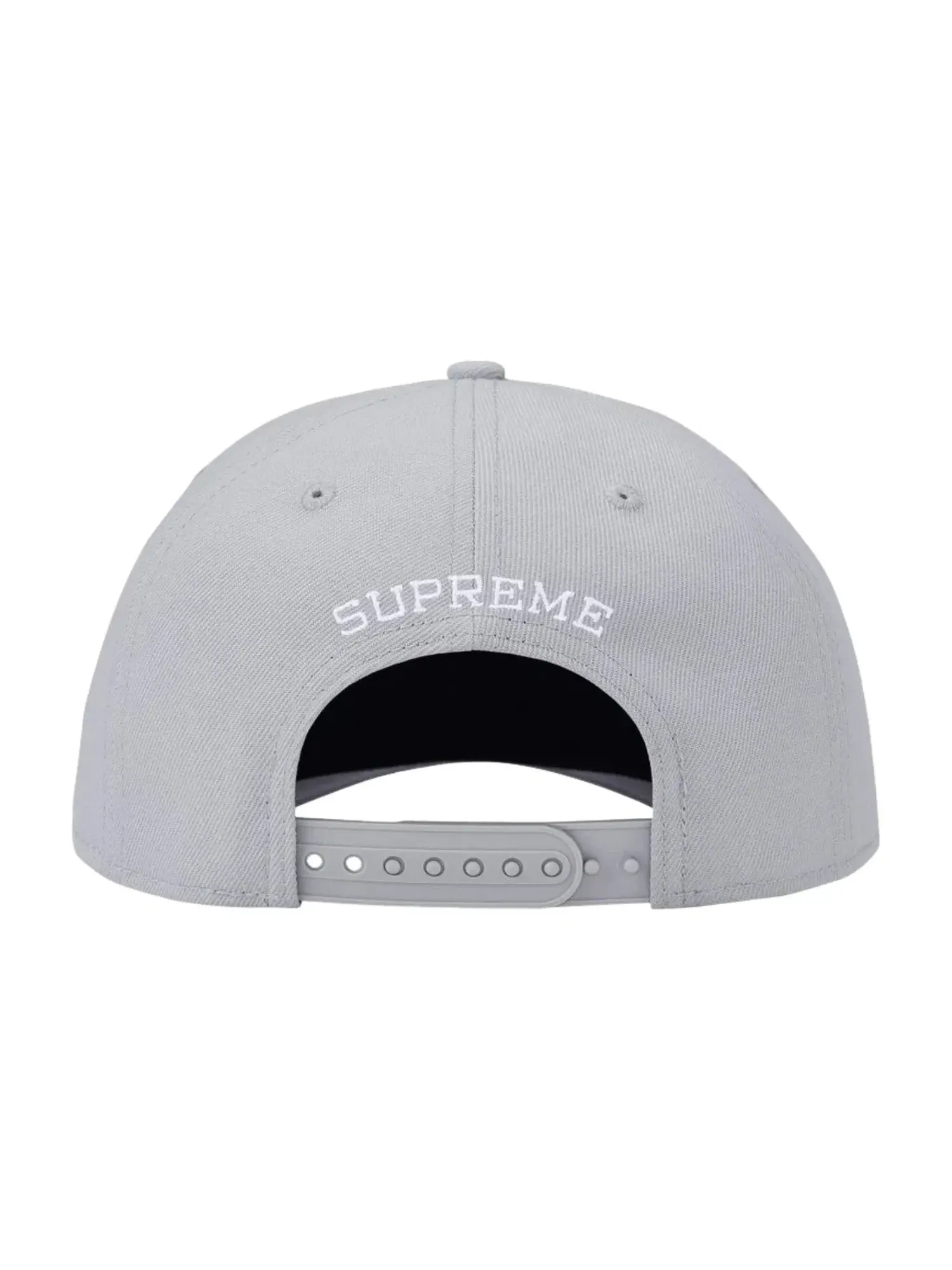Мужская кепка с контурным принтом Supreme x New Era SS26 Gothic Outline Adjustable Cap — изображение 2 из 2, серый