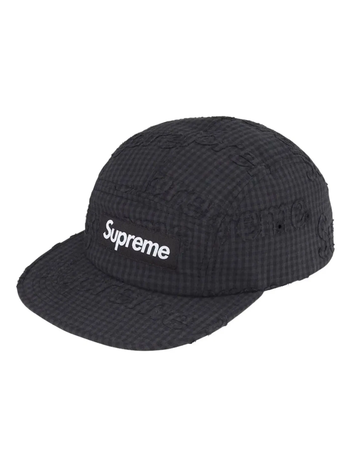 Мужская кепка с монограммой Gingham Camp Cap Supreme — изображение 1 из 2, черный