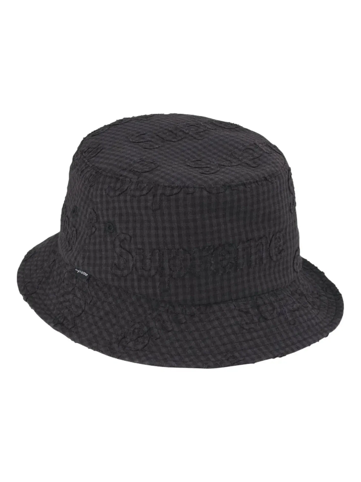 Мужская кепка с монограммой Gingham Supreme — изображение 1 из 2, черный