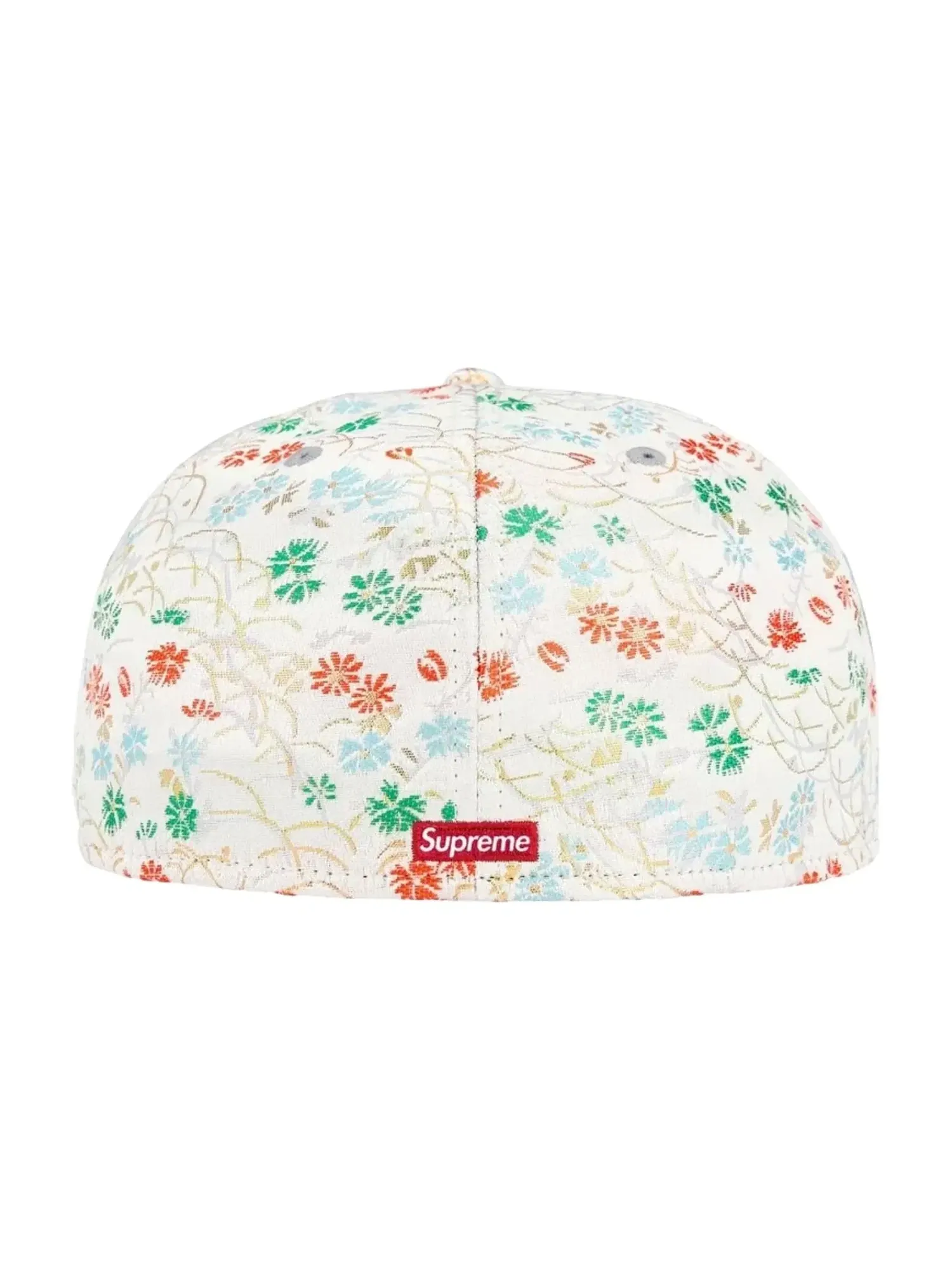 Мужская кепка с жаккардовым цветочным принтом Supreme New Era — изображение 3 из 3, белый