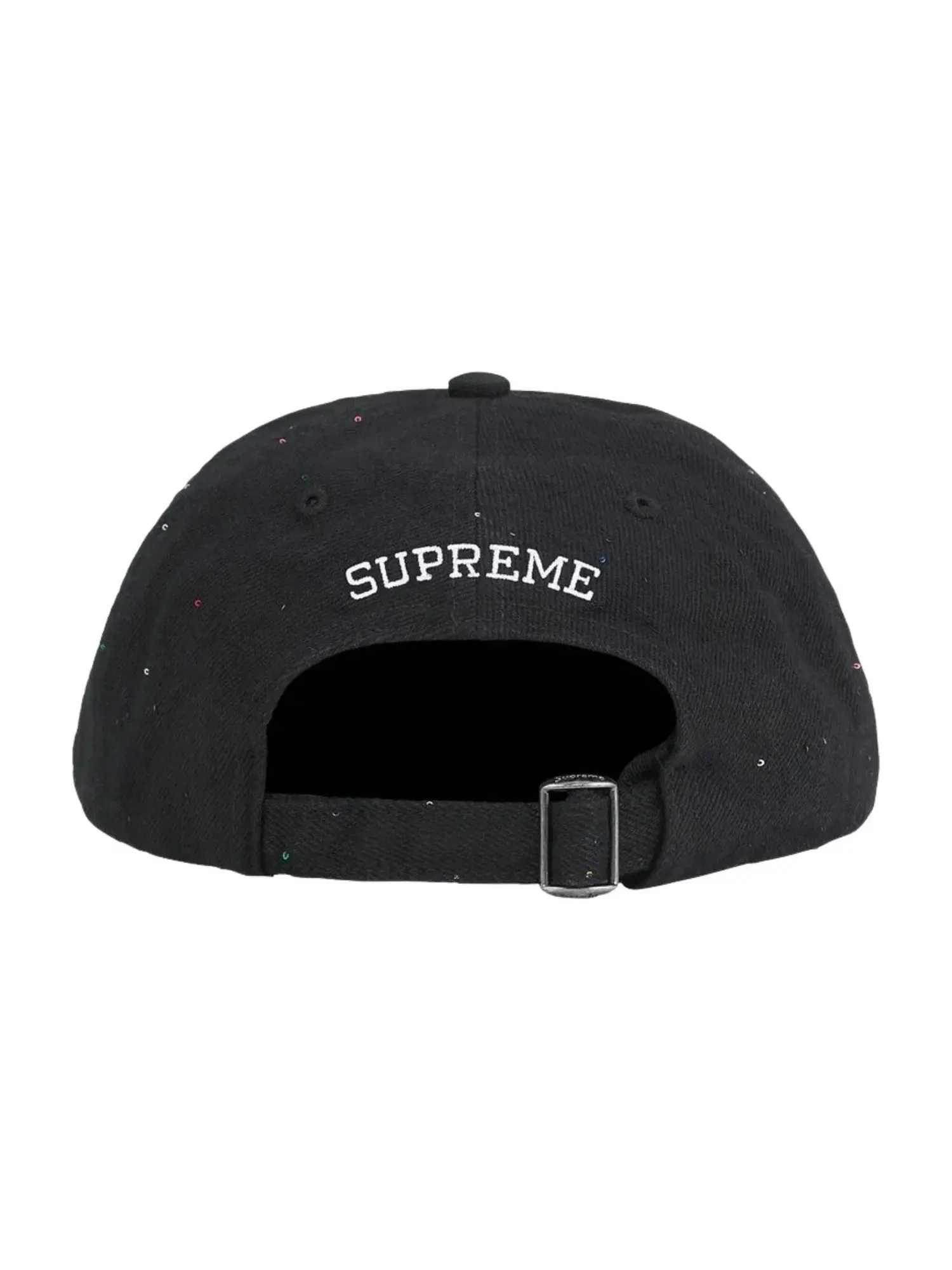 Мужская кепка с джинсовой тканью и пайетками Supreme — изображение 2 из 2, черный