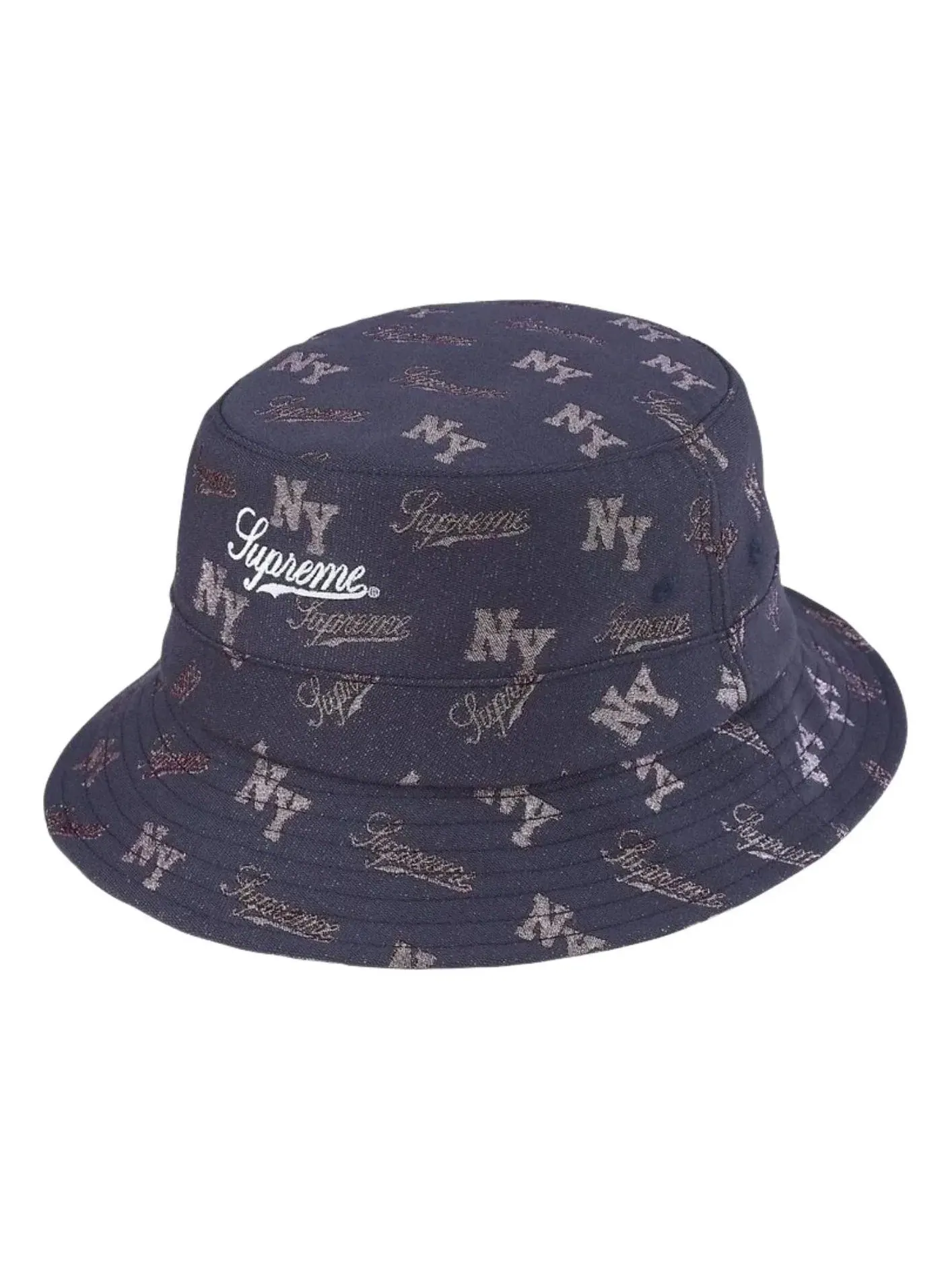 Мужская кепка с монограммой Supreme SS26 Monogram Crusher — изображение 1 из 2, темно-синий