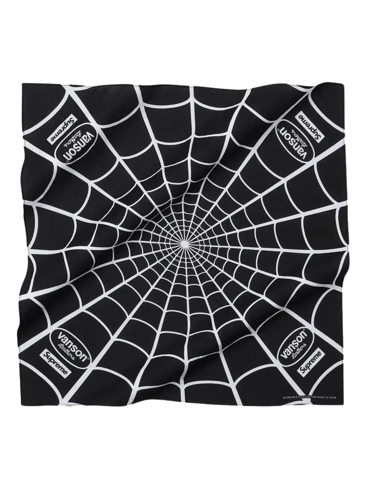 Мужской аксессуар Supreme x Vanson Leathers SS26 Spider-Man Bandana — изображение 1 из 1, черный